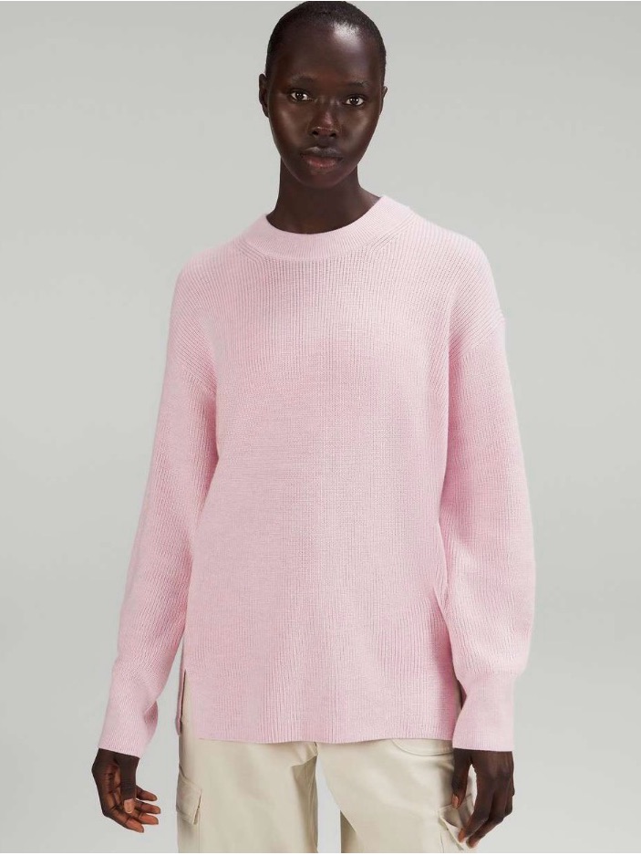 Lululemon Merino Wool-Blend Ribbed Crewneck Sweater